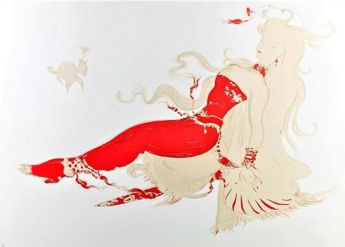 天野喜孝　「赤い剣」の買取作品画像